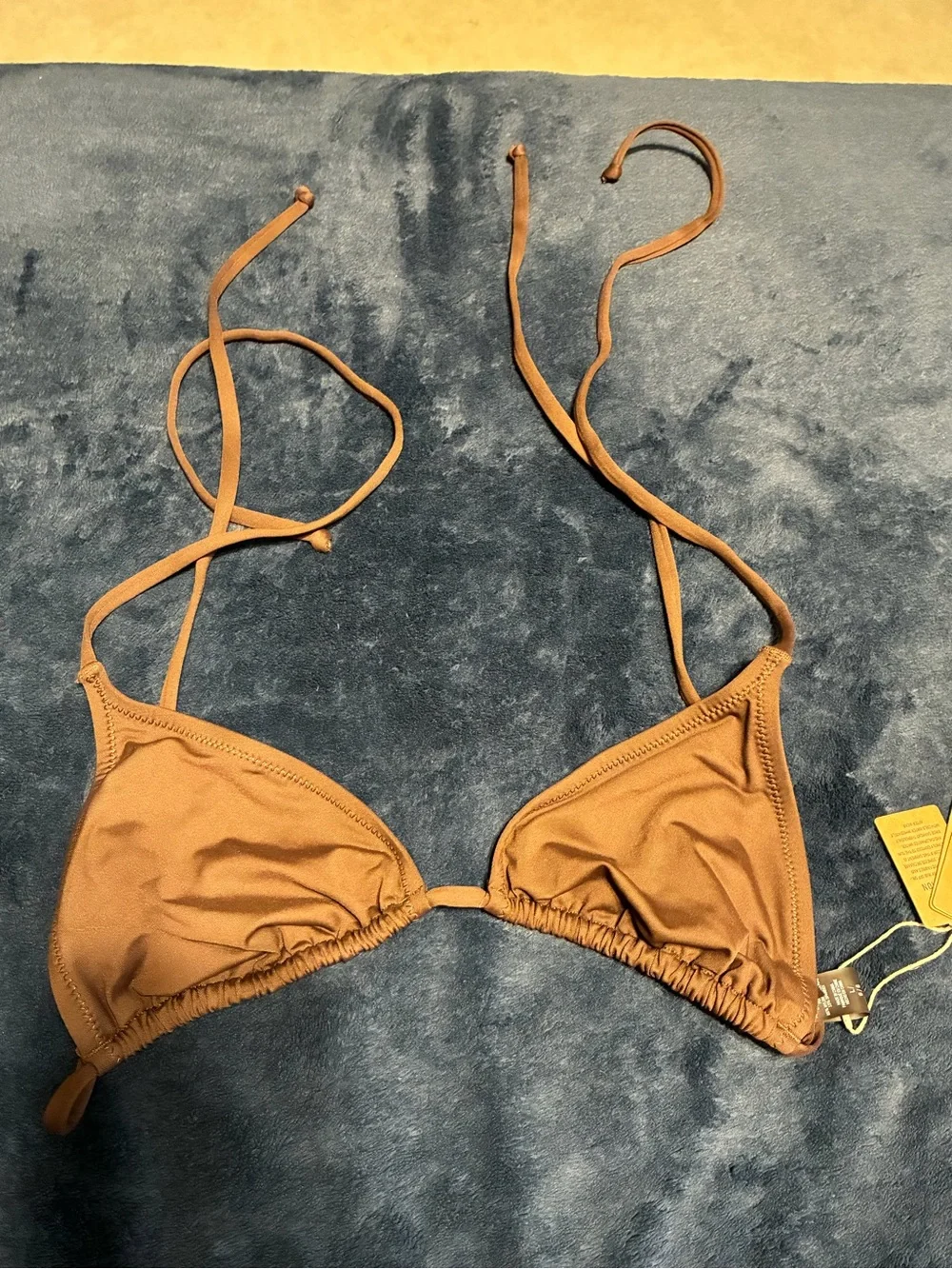 SKIMS Cocoa String Triangle Bikini Set